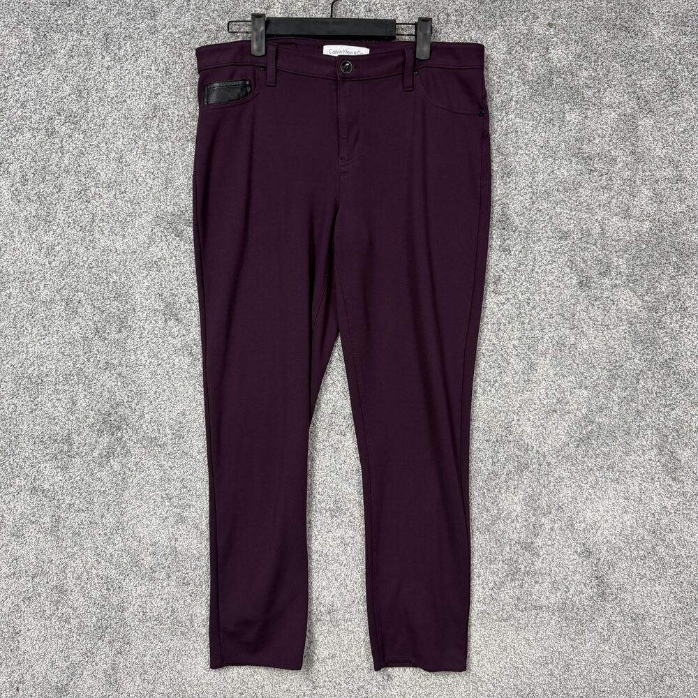 Calvin Klein Pants Womens 14 33x27 Purple Jegging Skinny Indie Sleaze Chic